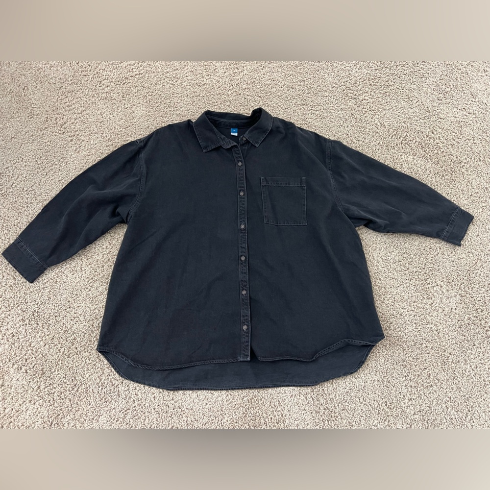 Old Navy Denim Button-Down Boyfriend Shirt